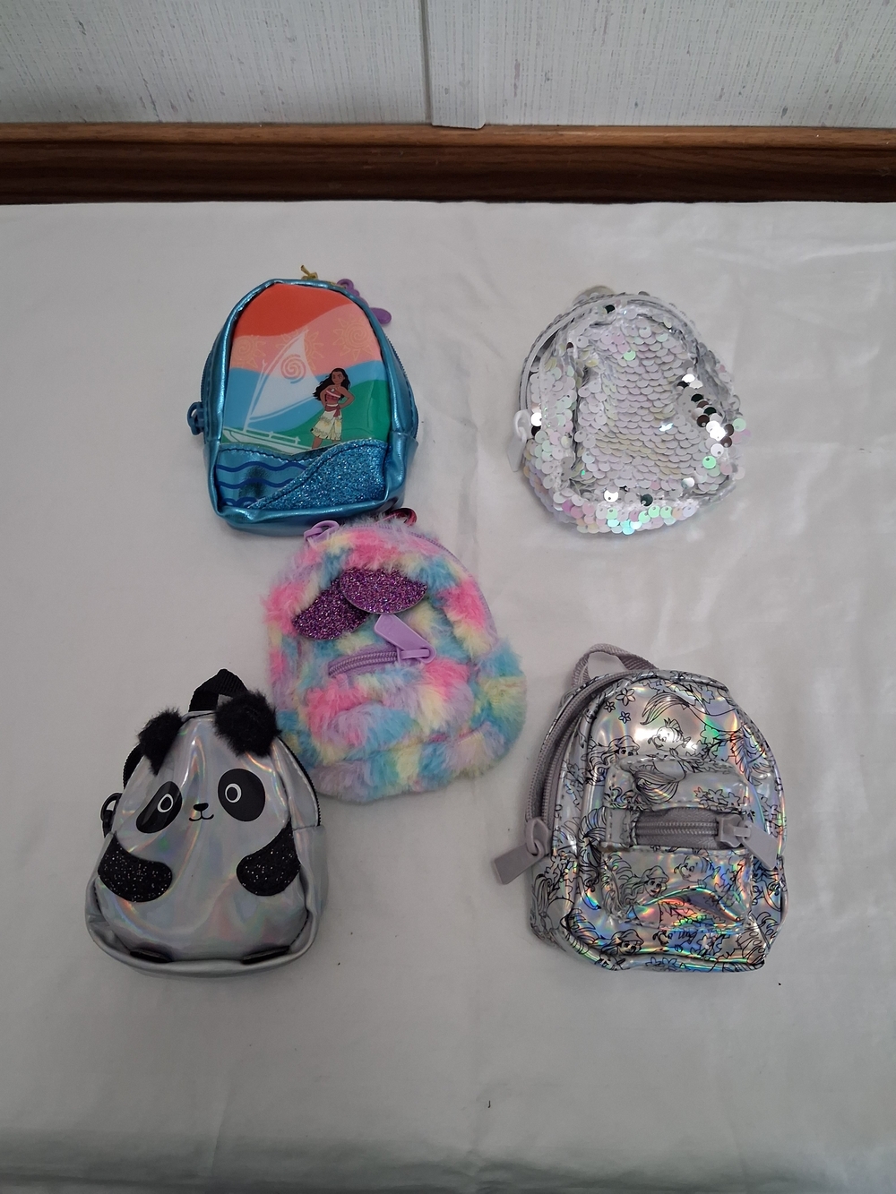 Lot 5 Real Littles Disney Mini Backpacks Little Mermaid Moana No Accessories